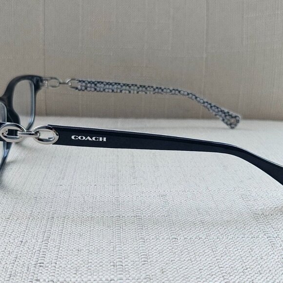 Coach Glasses Frame Black/Black White Sig C 52[]16 135 FANNIE HC6052 Eyeglasses - Picture 8 of 12